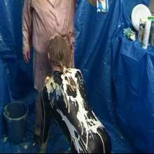 123gunge: Tied and taken in his catsuit.