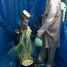123gunge: Tied and taken in his catsuit.