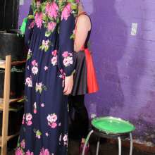 DungeonMasterOne: Dress Cutting Fun: Lucia and Teena have their outfits messed and shredded!