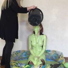 Top Messy Girls: Girl Gets Two Big Buckets Slima
