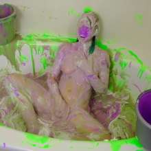 messyhot: Jade Gets Her First Total Gunge Experience