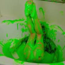 messyhot: Jade Gets Her First Total Gunge Experience