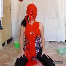 Cinqgirlracer: Swimsuit and Shiny Leggings Jelly and Slime