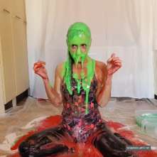 Cinqgirlracer: Swimsuit and Shiny Leggings Jelly and Slime