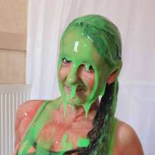 Cinqgirlracer: Swimsuit and Shiny Leggings Jelly and Slime
