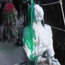 LiquidX: The Human Carwash: Chloe Gunged in Bikini