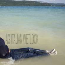 Ag Italian Wetlook: new video with Kristen fully-clothed in lake with casual outfit