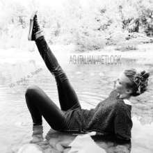 Ag Italian Wetlook: Giulia in river with old converse, jeans, sweater and t-shirt (braless)