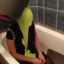 Top Messy Girls: A Big Bucket of Slime on the Girl in the Bathroom!