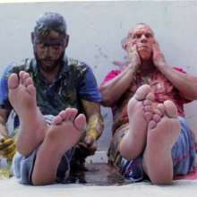 lovingmessy4you: Bare Feet and Two Very Slimed Guys
