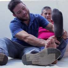 lovingmessy4you: Bare Feet and Two Very Slimed Guys