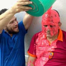lovingmessy4you: Bare Feet and Two Very Slimed Guys
