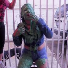 lovingmessy4you: Ibi Gets Slime on the Head 1st Time Ever