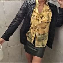 MadelineOasis: Oasis Video--Clara Short Skirt and High Heel Office Outfit