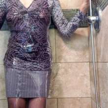 MadelineOasis: Grey Skirt and Long Blouse Turned Mini Dress