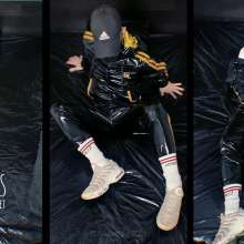 soakedguy: Wet Shiny PVC Trackies