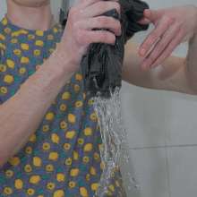 Wet Live Team: Relax Shower and Ruslan in Socks with the Inscription 18+