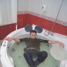 Wet Live Team: Relax Shower and Ruslan in Socks with the Inscription 18+