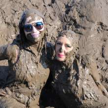 DungeonMasterOne: Running Gear Vs Nike Catsuit in the Mud with Susie and Honeysuckle!