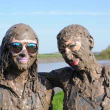 DungeonMasterOne: Running Gear Vs Nike Catsuit in the Mud with Susie and Honeysuckle!