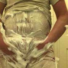 permamarka: Shaving Cream and Red Calvin's Covering