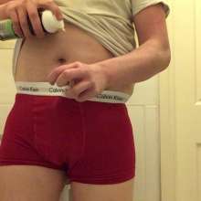 permamarka: Shaving Cream and Red Calvin's Covering