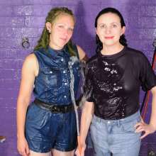 DungeonMasterOne: Wet Denim Shorts with Honeysuckle and Purity