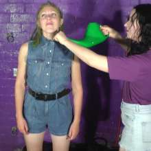 DungeonMasterOne: Wet Denim Shorts with Honeysuckle and Purity