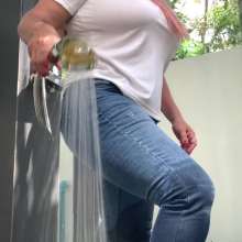 Wet_look_elena: Elena No Bra in a White T-shirt