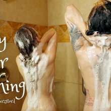 Larzstord: Larz and Ziva Soapy Hair Washing