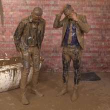 WamtasticUK: Leather-look Mud Bath with Pete and Adam