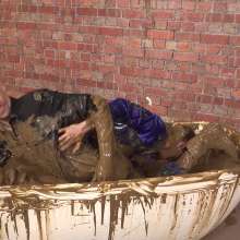 WamtasticUK: Leather-look Mud Bath with Pete and Adam