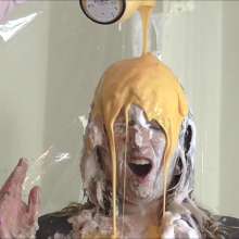 RevSlymsford: New Employee Kayleth Gets Trashed: Pies, Custard, Paint +++