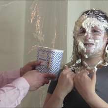 RevSlymsford: New Employee Kayleth Gets Trashed: Pies, Custard, Paint +++