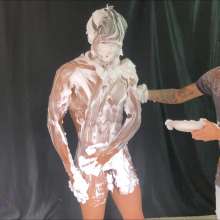 RevSlymsford: Rafa Initiates Naked Newbie Angelo With Pies, Slime Etc