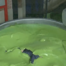 runfree101: Man slides into pool of thick green bubbling slime
