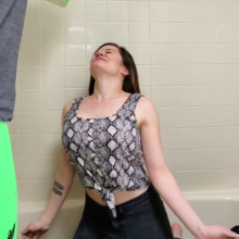 Slimed Models: Busty Anastasia's Tasty Green Slime