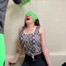 Slimed Models: Busty Anastasia's Tasty Green Slime