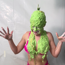 Slimed Models: Kelsey Gets Nasty Pies and Nasty Slime!