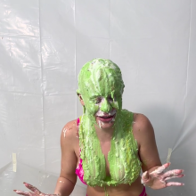 Slimed Models: Kelsey Gets Nasty Pies and Nasty Slime!