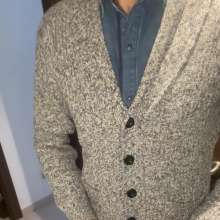 derekwam: Shower in Denim Shirt and Cardigan