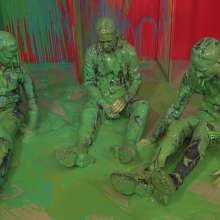 WamtasticUK: Ste, Adam and Pete 3-man Gunge Booth Messy in Tracksuits