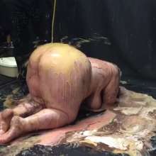 GungeSlut96: Stripped and Gunged Lying Down