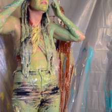 FunFilled Photography: Sydney's Pie and Slime Trivia Challenge in Jeans/Crop Top!