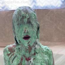 Anglefan: Vivi gets chunky green slimed and pied by her friends!