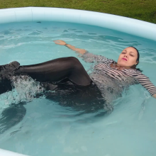 Darkabyss445: Wet Boots, Leggings and Dress