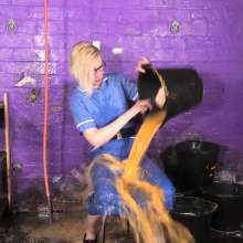 DungeonMasterOne: Aurora, in Nurses Uniform, Washes the Buckets