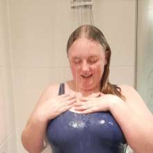 CheekyLuna: Cheekyluna's Blue Swimsuit Shower