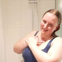 CheekyLuna: Cheekyluna's Blue Swimsuit Shower