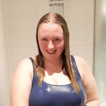 CheekyLuna: Cheekyluna's Blue Swimsuit Shower